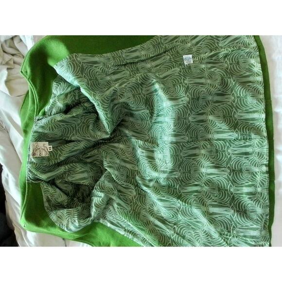 Tulle Green Wool Blend Coat XS Women’s Button Front Lined Pockets - Picture 4 of 7